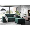 Sofa bed Elsilla , Velvetmat 38, green, H96x260x104