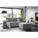 Sofa bed Elsilla , Velvetmat 4, gray, H96x260x104