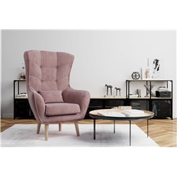 Atpūtas krēsls Elarti , Mat Velvet 63, rozā, H105x80x91