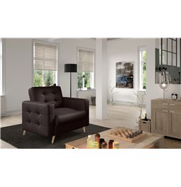 Armchair Elsgard , Monolith 29, brown, H88x105x92
