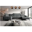 Corner sofa Elneviro L, Vero 5, gray, H77x350x201