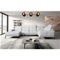 Corner sofa Elneviro R, Softis 17, white, H77x350x201