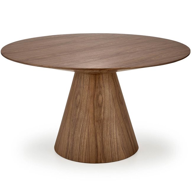 Dinner table Handerson, nut,  D137.5x28cm