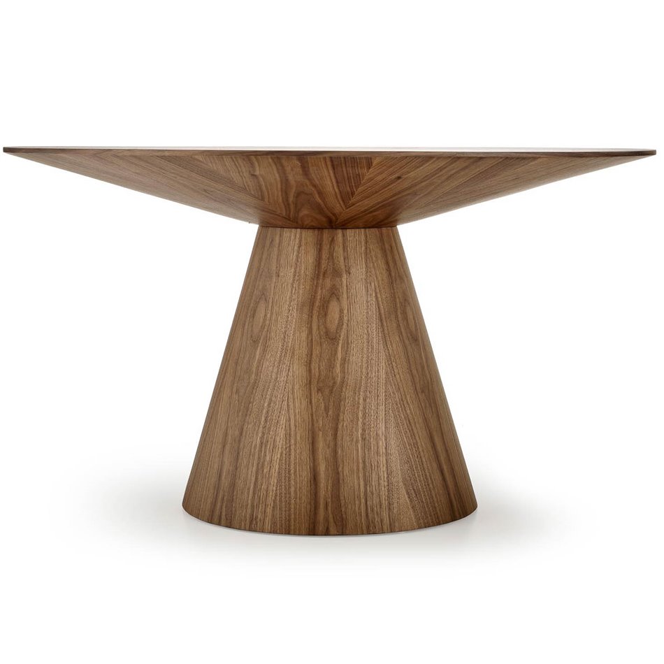 Dinner table Handerson, nut,  D137.5x28cm