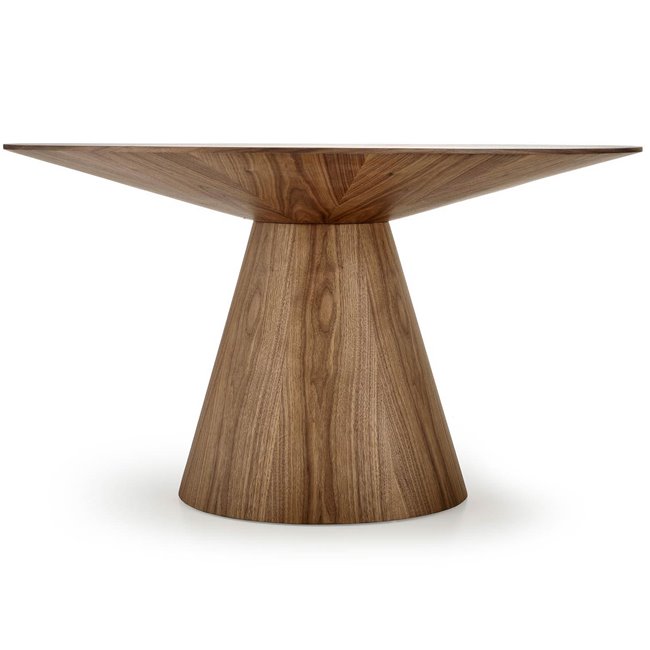 Dinner table Handerson, nut,  D137.5x28cm