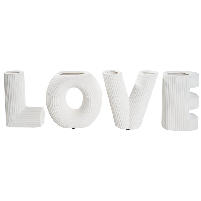 Vāze keramikas Love, 4psc.-set, 6.5x15xH15cm