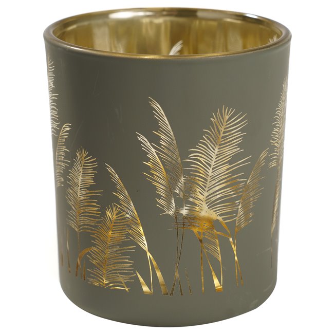 Glass stormlight Pampas Grass, H8xD7cm