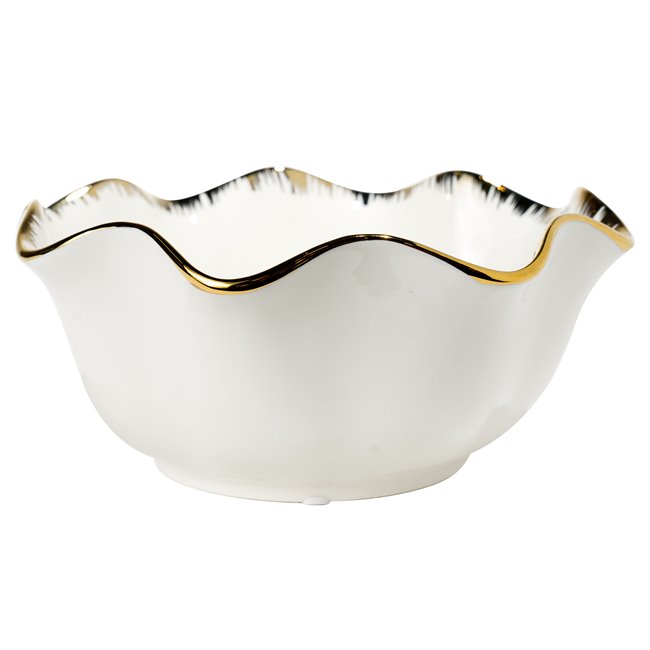 Декоративная посуда  Martina 10, белая/золотая, 25x25x10.5cm