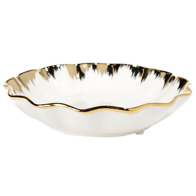 Декоративная посуда  Martina 12, белого/золотого цвета, 20x20x4cm