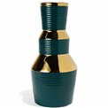 Vase  Madria, green/gold, 16.5x16.5x33.3cm