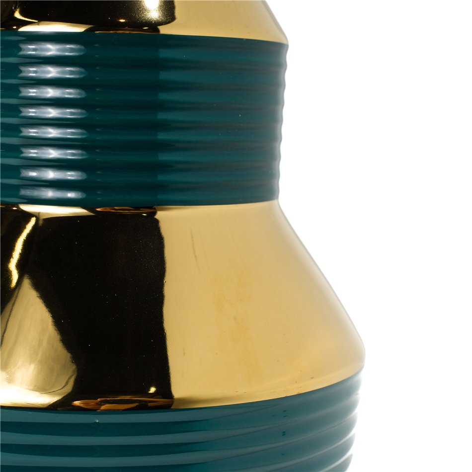 Vase  Madria, green/gold, 16.5x16.5x33.3cm