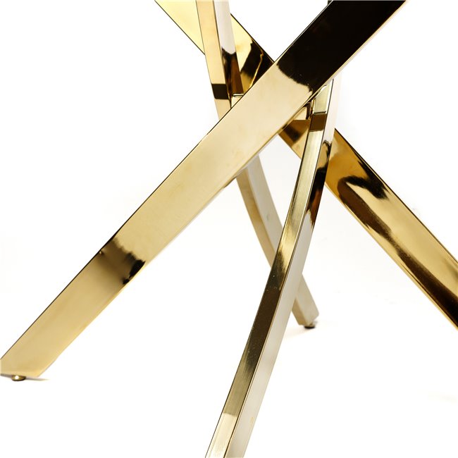 Обеденный стол Talbot, металл/стекло, H76см D120см