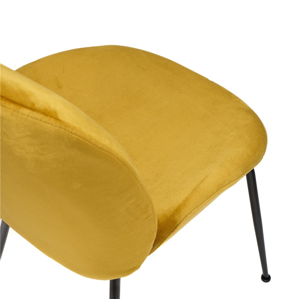 Dining chair Tammio, mustard, 88x58x46cm seat high 46cm