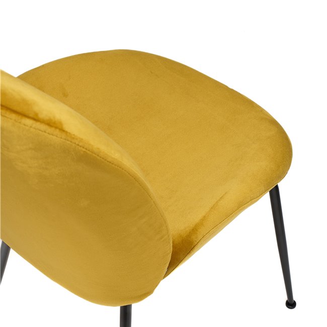 Dining chair Tammio, mustard, 88x58x46cm seat high 46cm