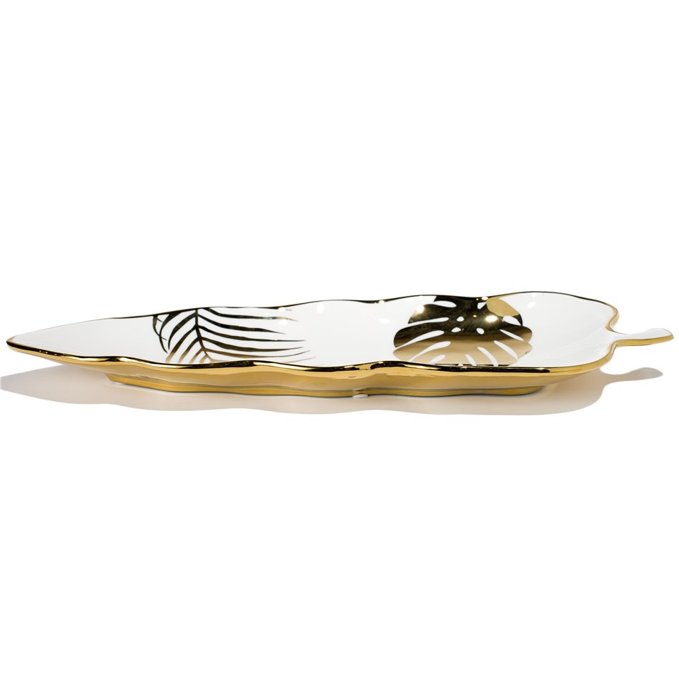Декоративная посуда Maarja, золотая/белая, 42.5x15x3.2cm
