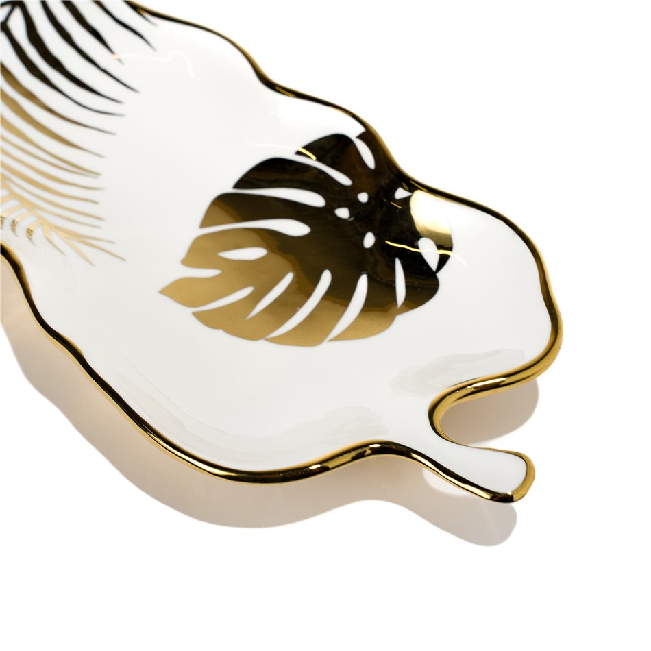 Декоративная посуда Maarja, золотая/белая, 42.5x15x3.2cm
