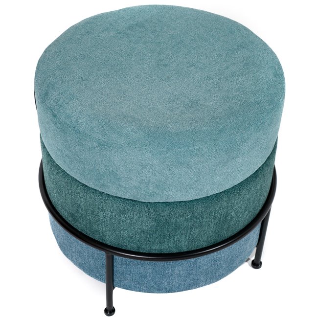 Pouf  Mariola A, blue/grey, 45x48x48cm