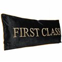 Декоративная подушка First Class, бархат, черная, 80x30cm