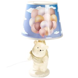 Galda lampa Teddy, krēma/zila, 35x18x18cm