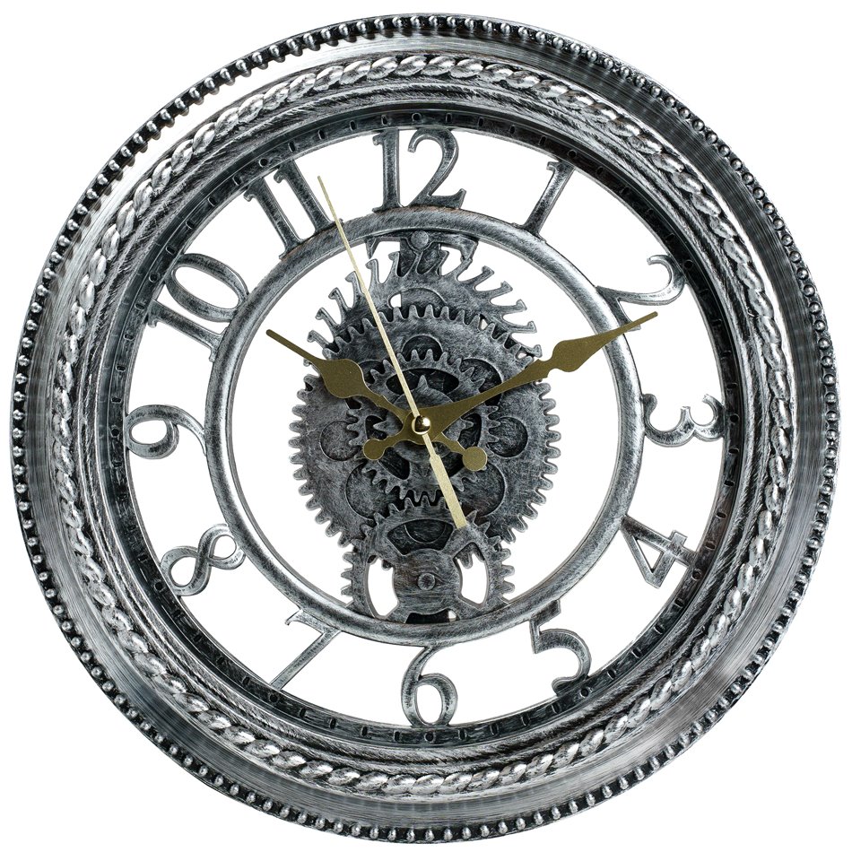 Sienas pulkstenis Iwa, sudraba, D30x4.5cm