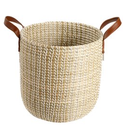 Basket Blasket M, seagrass, D37/28xH34/41cm