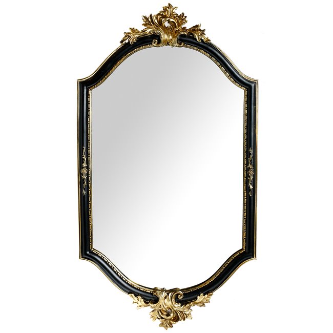 Wall mirror Inar, black/golden, 55x30x5cm
