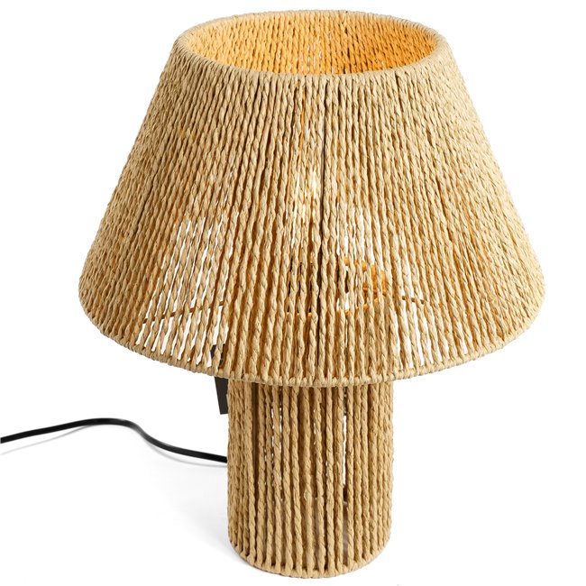 Galda lampa Adria, naturāla, D32  H38cm