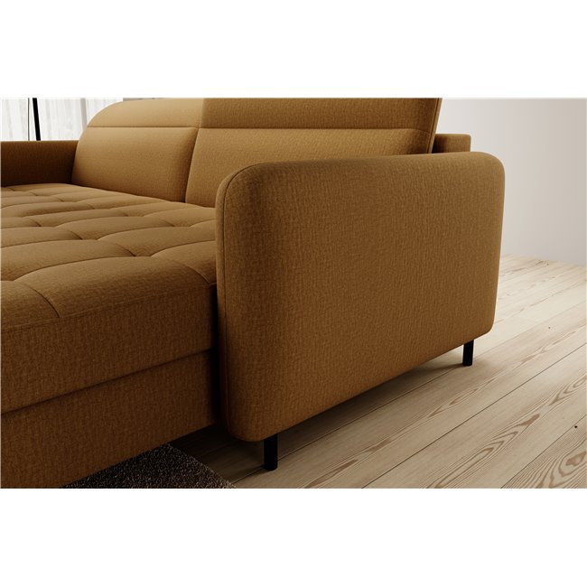 Corner sofa Elgomsi L, Manhattan 45, yellow, H100x228x165