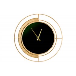 Sienas pulkstenis Mildred, tumši zaļš stikls, caurspīdīgs, D68x4.5cm