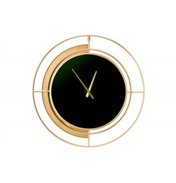 Sienas pulkstenis Mildred, tumši zaļš stikls, caurspīdīgs, D68x4.5cm