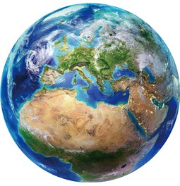 Стеклянная картина The World  D.100 cm