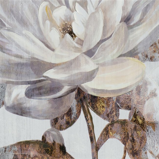 Acrylic painting White lotus, 60x80cm