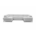U shape sofa Elouis U Right, Flores 4, gray, H92x347x202cm