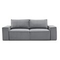 Sofa bed Elsilla, Velvetmat 22, brown, H96x260x104cm