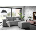 Sofa bed Elsilla, Velvetmat 22, brown, H96x260x104cm