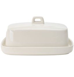 Butter dish, porcelain, white, H5.5x16cm