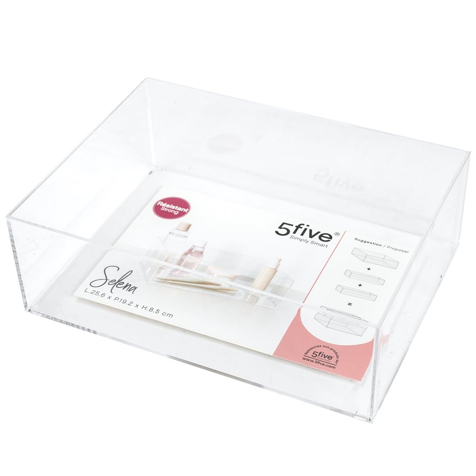 Rect  storage plate Selena L, 25.6x8xH19.2cm