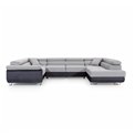 U shape sofa Eletto U Left, Cover 02, beige, H90x340x58cm