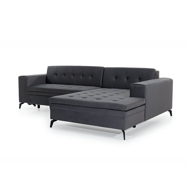 Corner sofa Elsolange L, Monolith 84, gray, H80x292x196cm