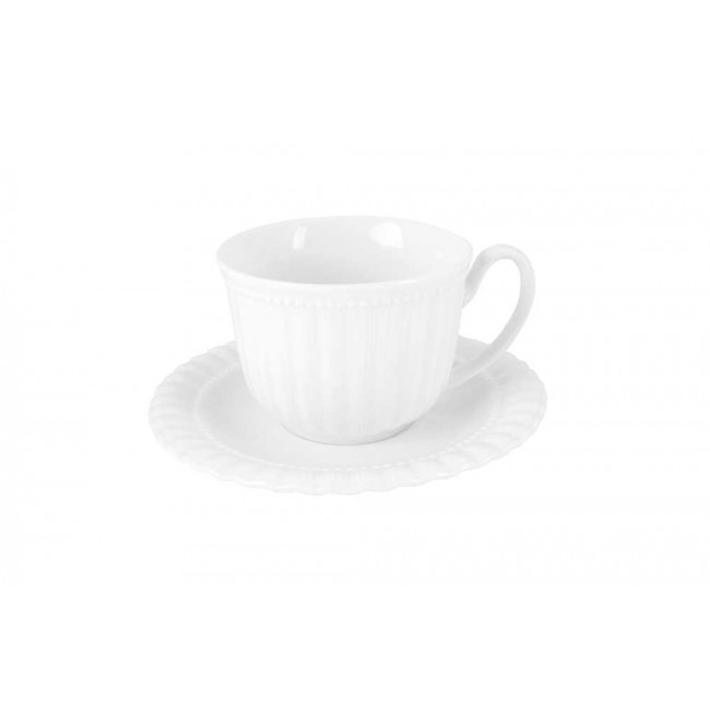 Чашка чайная с блюдцем Frill, 9x14.5cm