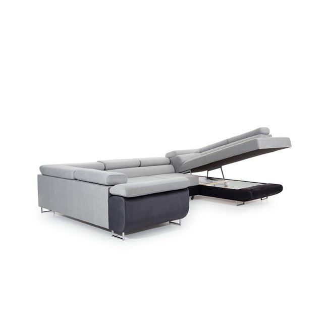 Угловой диван Eletto U Left, Omega 68, желтый, H90x340x58см