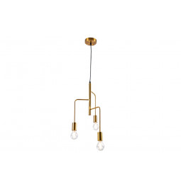 Pendant lamp  Rauls, brass color, E27 3x60W (max), H-63-147cm, Ø-30cm