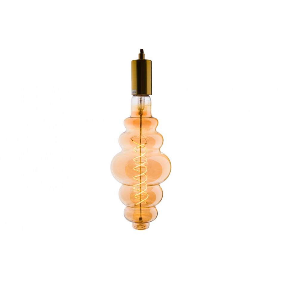 Декоративная лампочка LED, янтарный тон, 8W  E27, D12x27cm