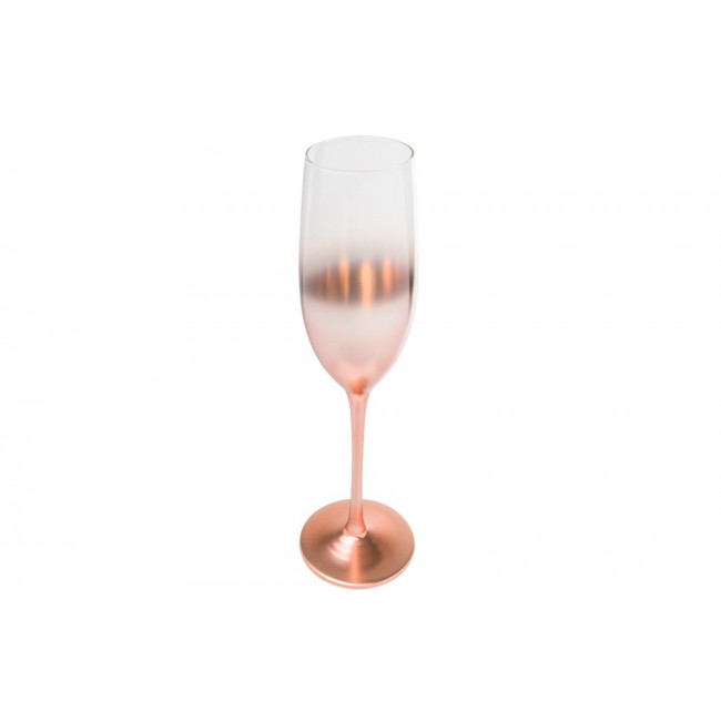 Šampanieša glāze Matt Rose, vara tonis, h25cm, 220ml 