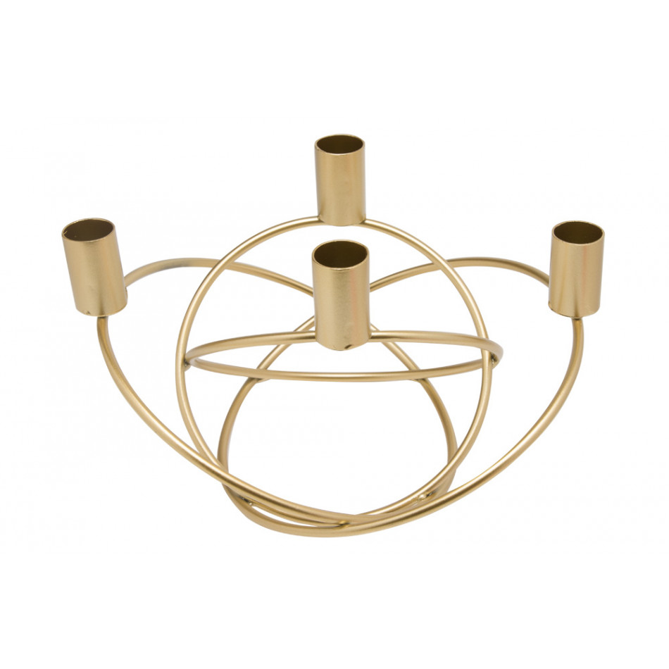 Candle holder Toritto, golden, 26x20x15cm