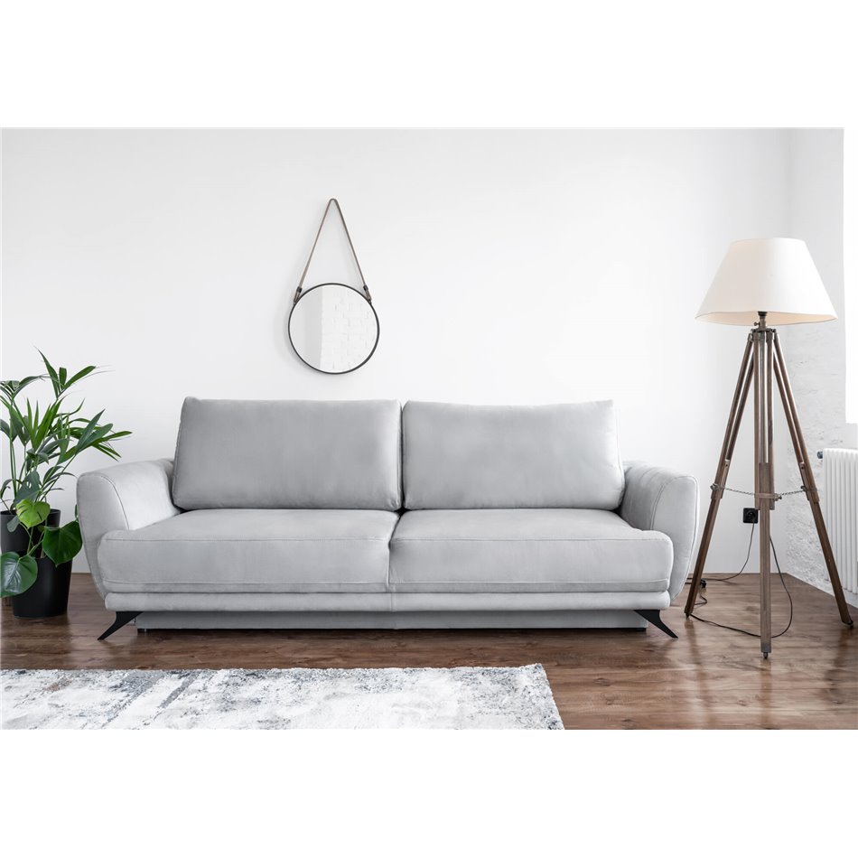 Диван-кровать Elmego, Sawana 21, серый, H90x242x95см