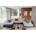 U shape sofa Eletto U Left, Inari 96, gray, H90x340x58cm