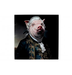 Картина Glass Gentleman Pig, 120x120cm