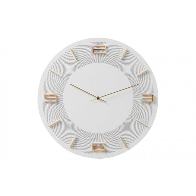 Wall clock Leonardo, white/gold, D48.5cm