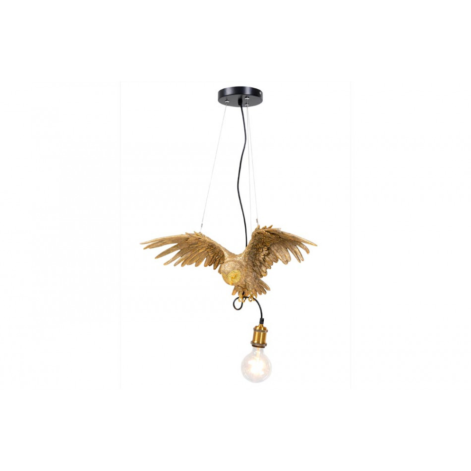 Griestu lampa Owl gold, E27 40W, H28-180x57x14cm